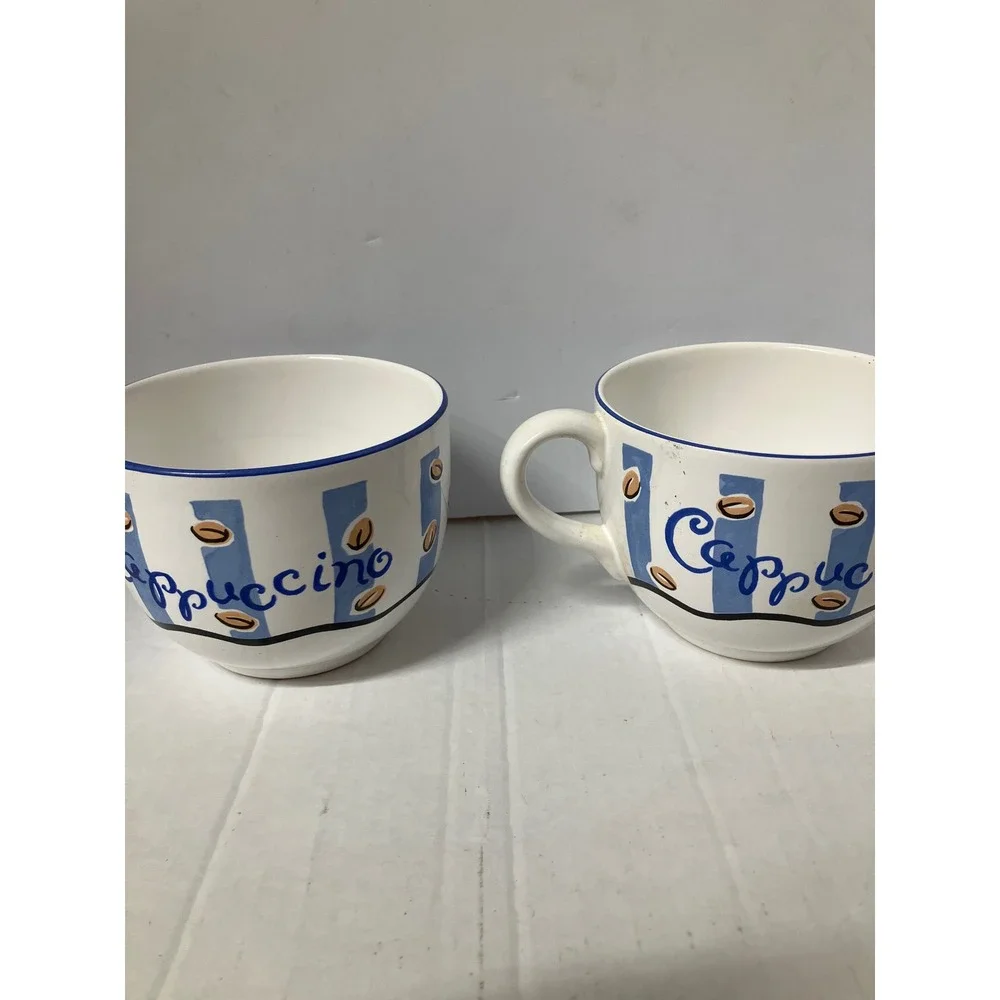 Williams Sonoma Cafe Cappuccino Mugs Set